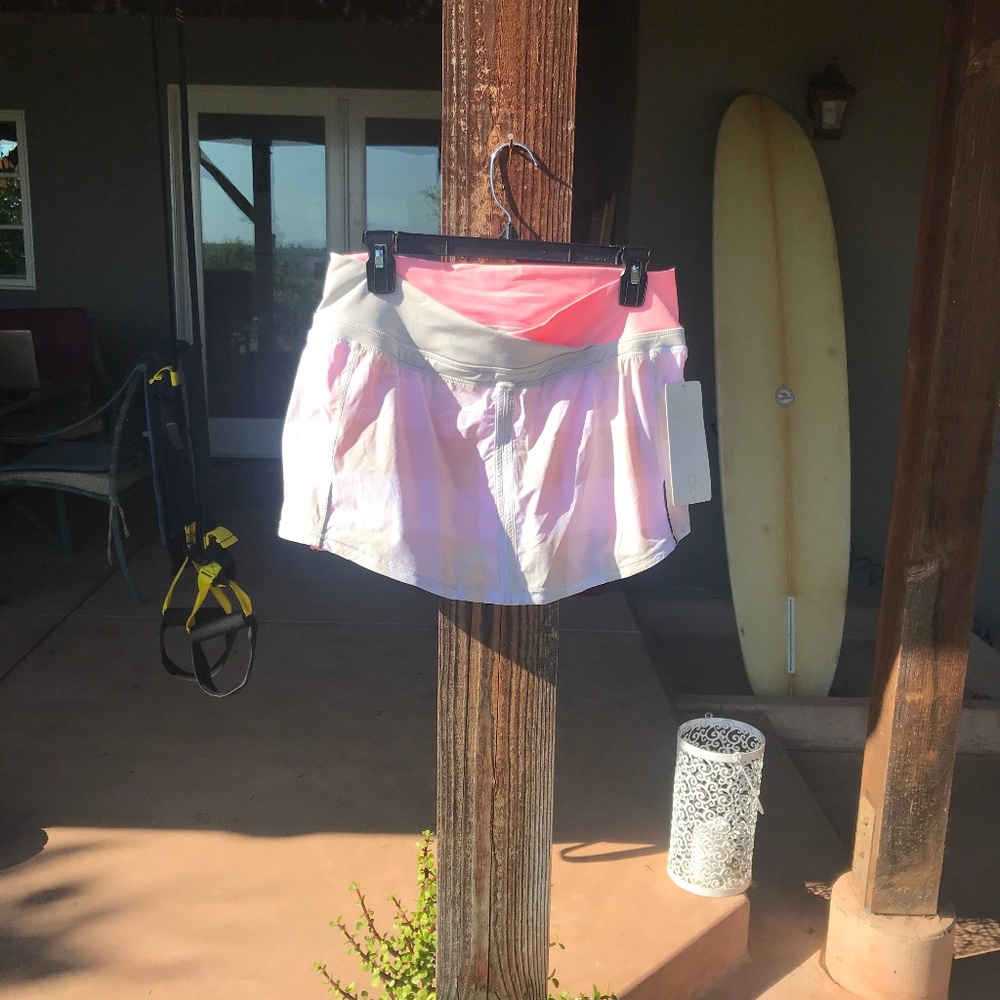 Pink Lululemon Pace Skirt. BRAND NEW